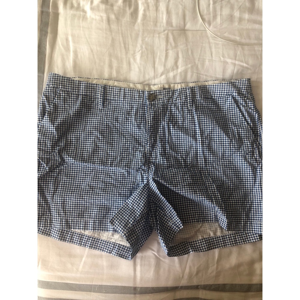 Royal blue checked shorts
